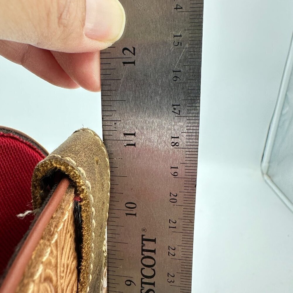 Justin Women Size 7B GY9530 Starlina 11" Tan Frenzy Square Toe Western Boot - Picture 9 of 13